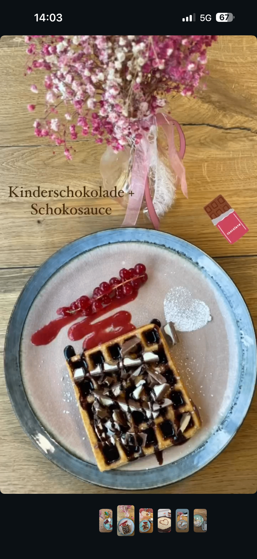 Kinderschokolade + Schokosauce
